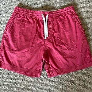 J. Crew EUC Men’s sz M drawstring waist 6” Dock short cotton pink color
